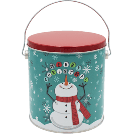 Merry Christmas Snowman Tin