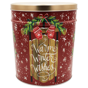 Warm Winter Wishes Holiday Tin - 3.5 Gallon