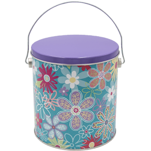 Flower Blossoms Tin 1 Gallon