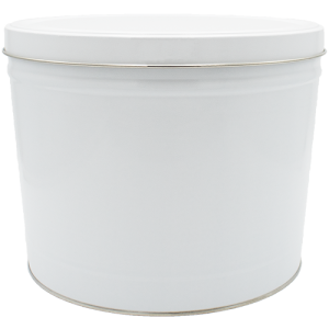 White Designer Tin - 2 Gallon